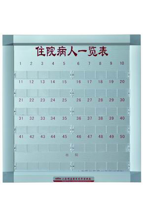 上海躍進壁掛式病人一覽表YLB-I